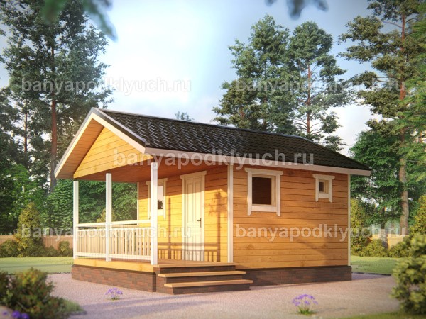 Баня из бруса 6 на 4,5 м